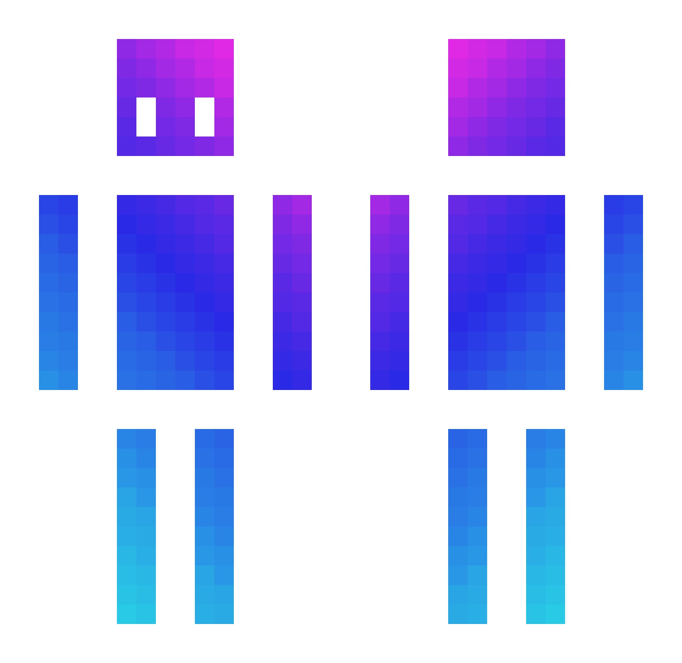 Sobhanpro1234 Minecraft skin, front and back view