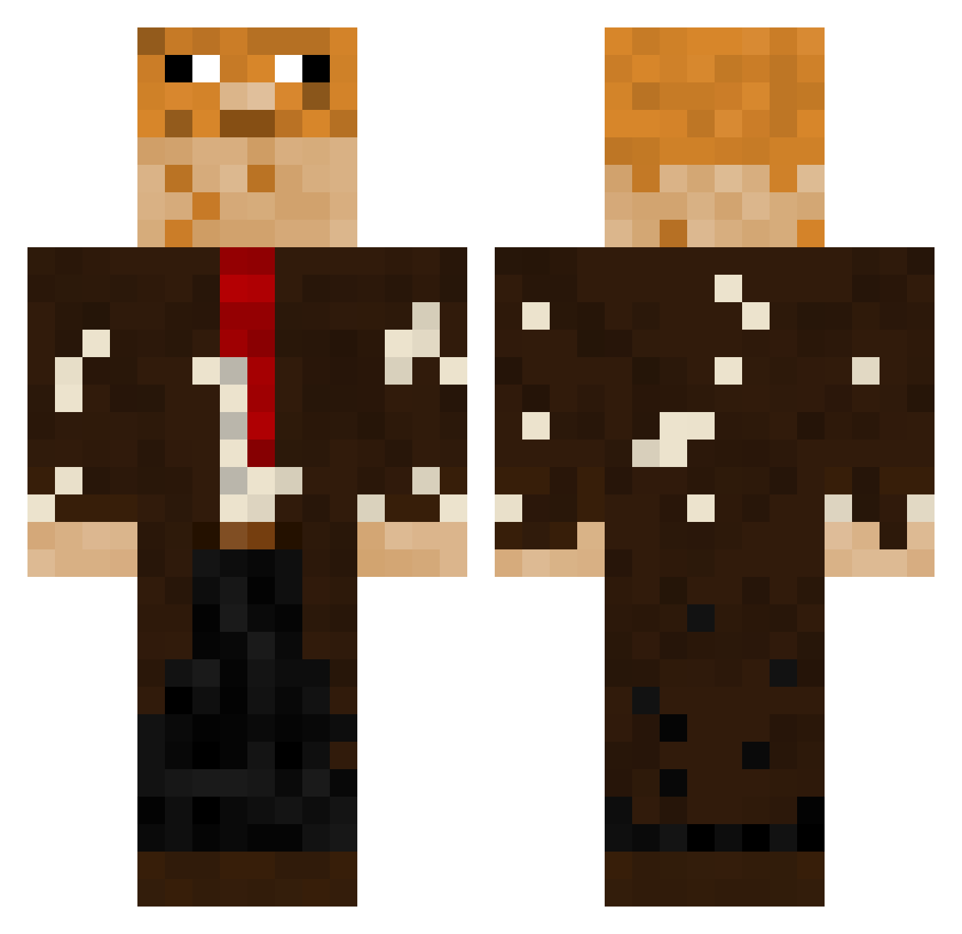 Spellcrafter54 Minecraft skin, front and back view