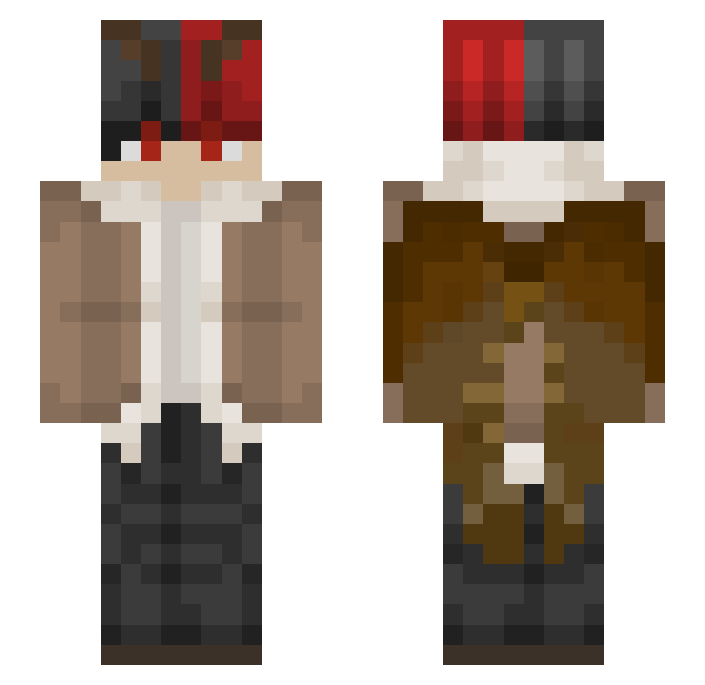 WildCard0777 Minecraft skin, front and back view