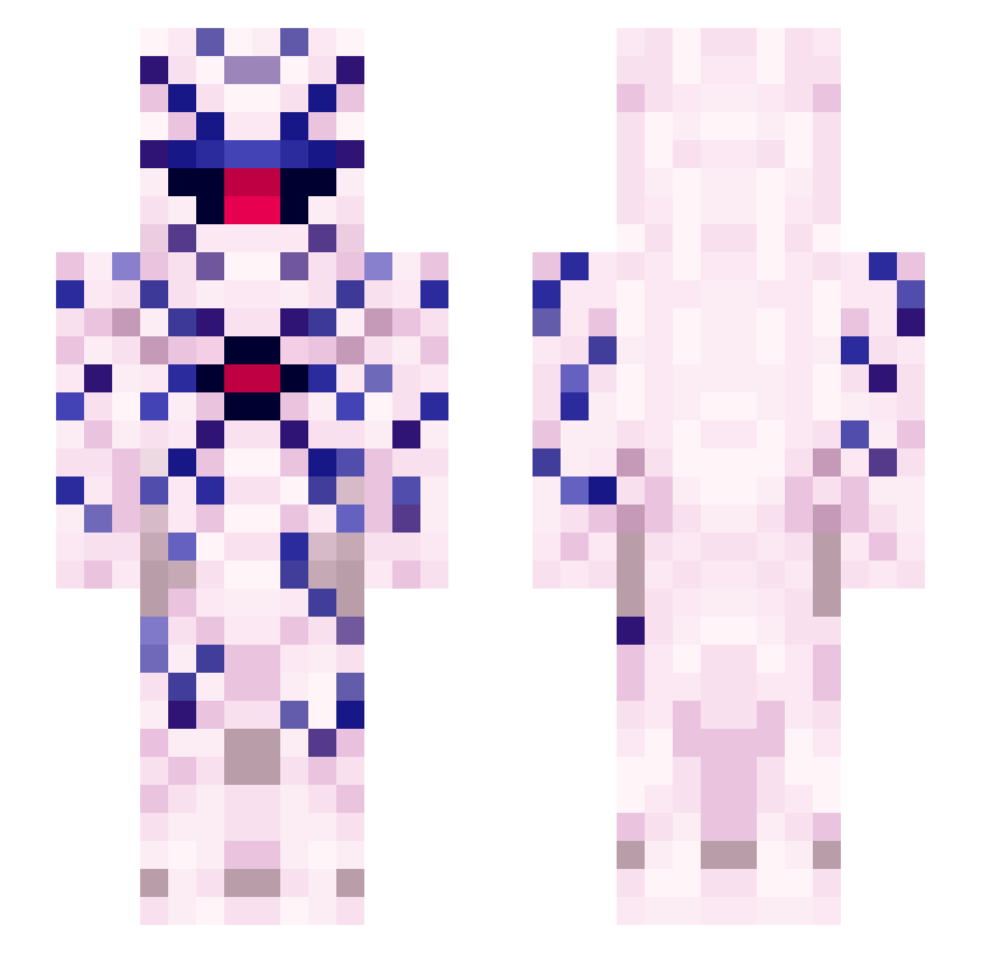 ITSLandonYTT Minecraft skin, front and back view
