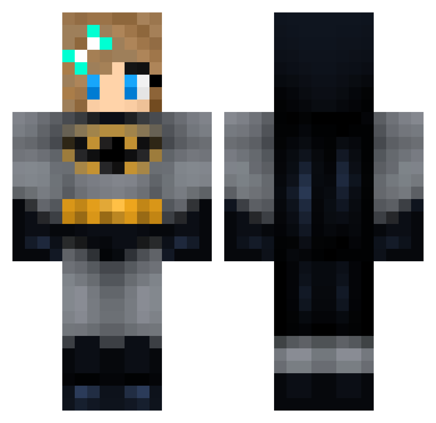 zSouth Minecraft skin, front and back view