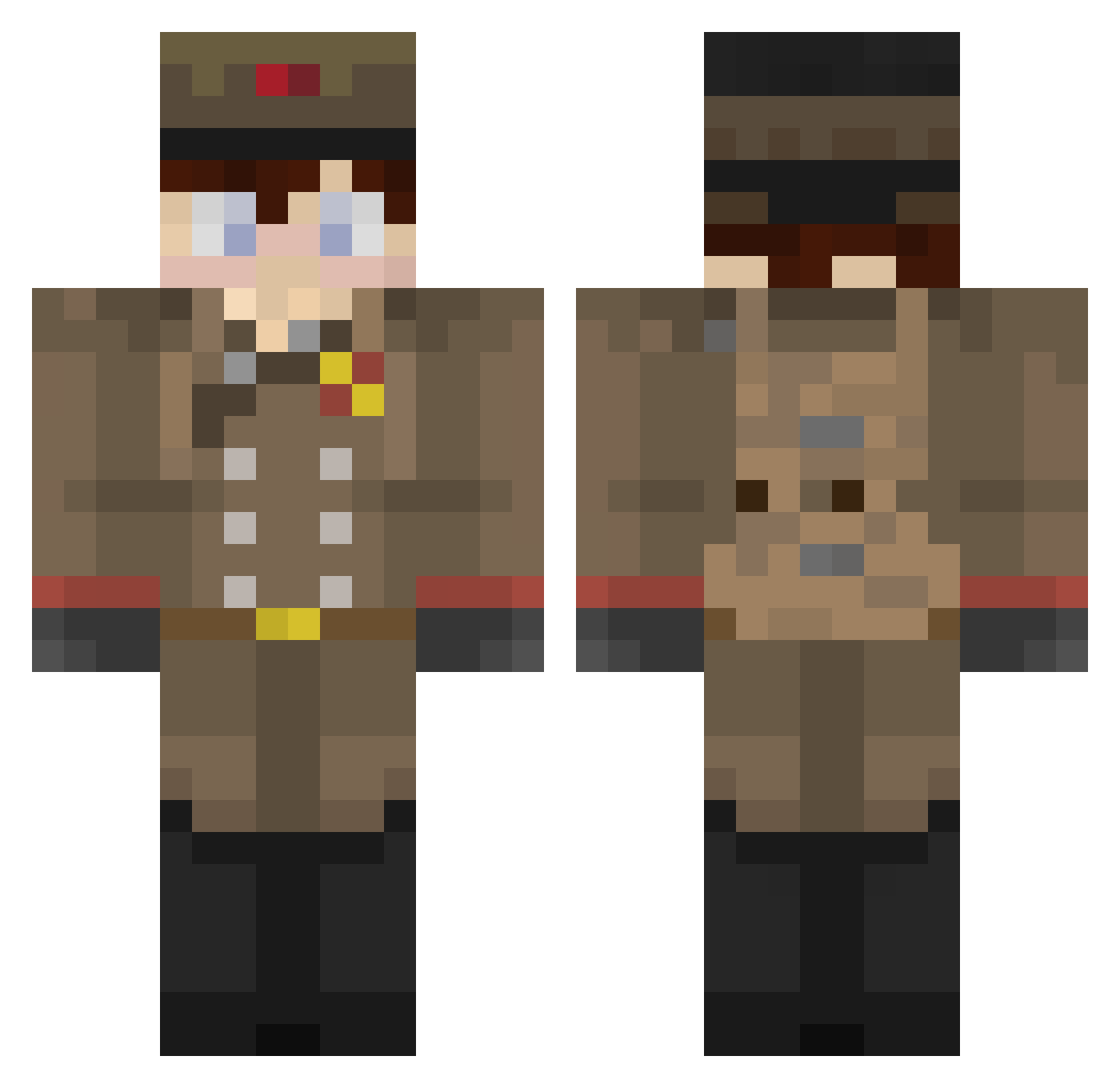 Anon_Rengel Minecraft skin, front and back view