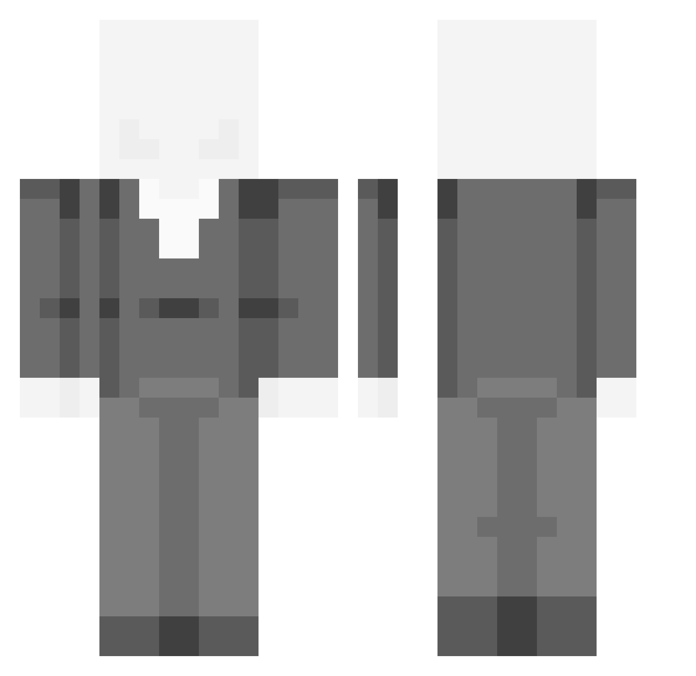 SlyAFWalrus Minecraft skin, front and back view