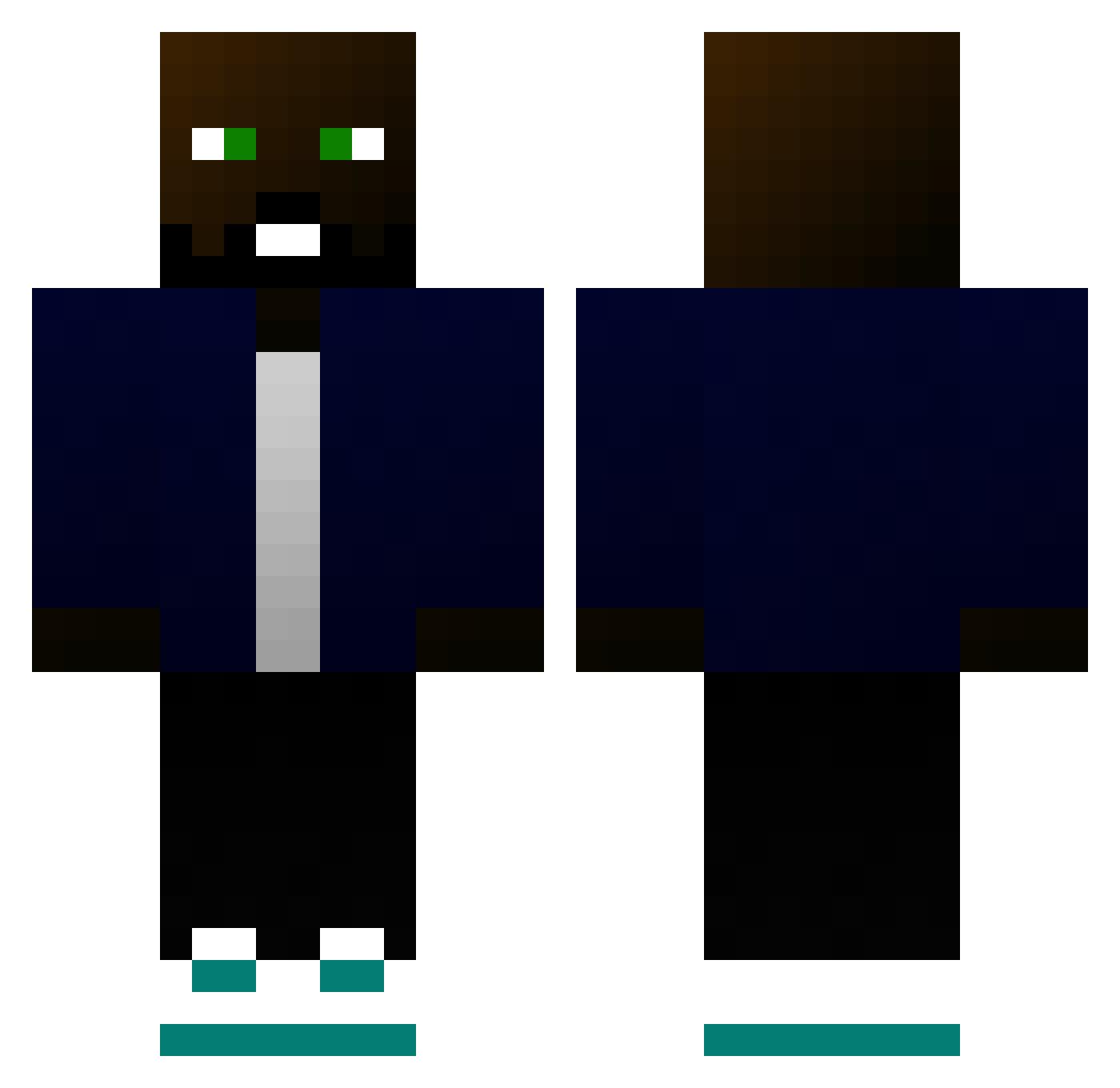 Vitellus Minecraft skin, front and back view