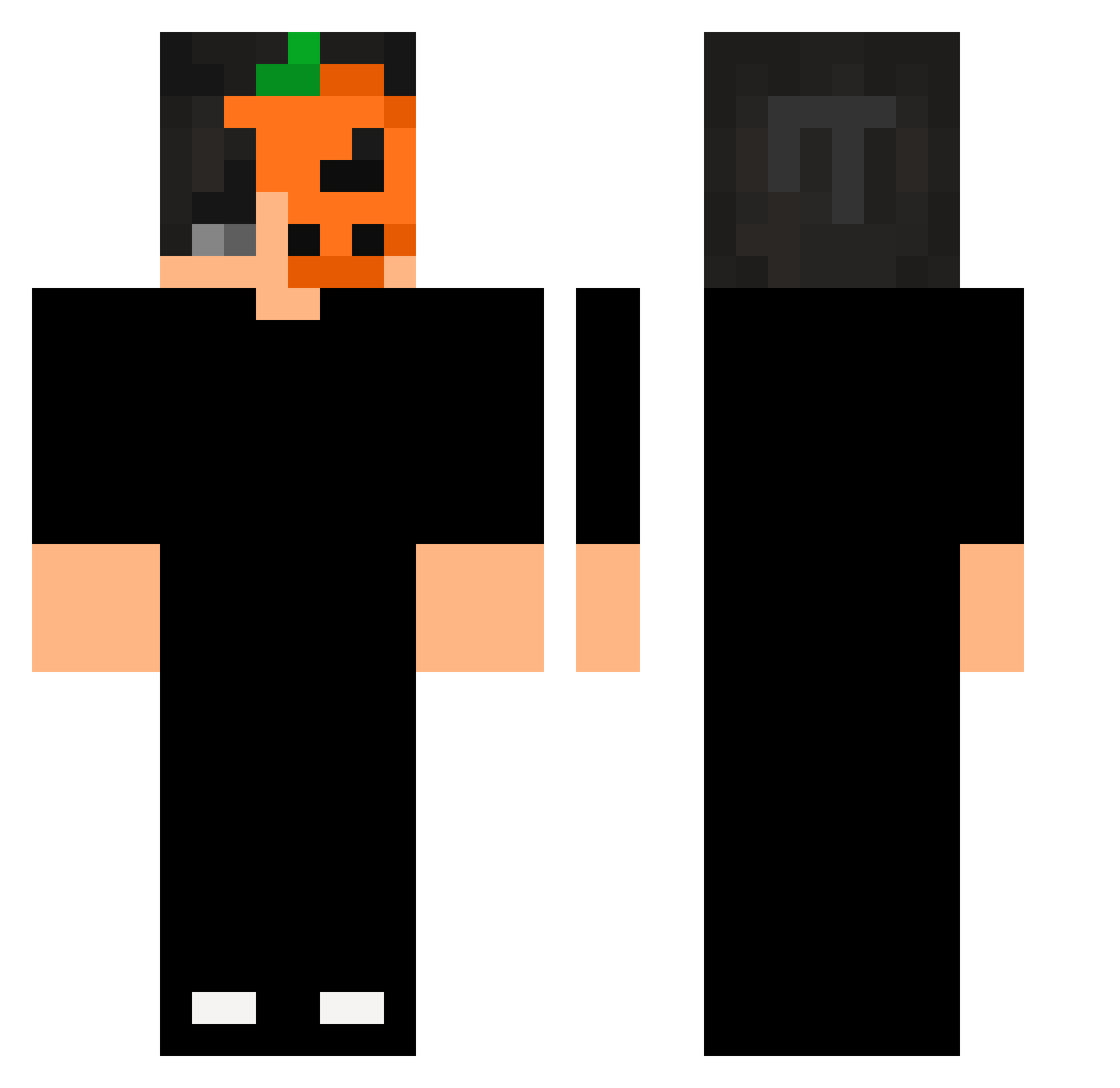 SentriX_SK Minecraft skin, front and back view