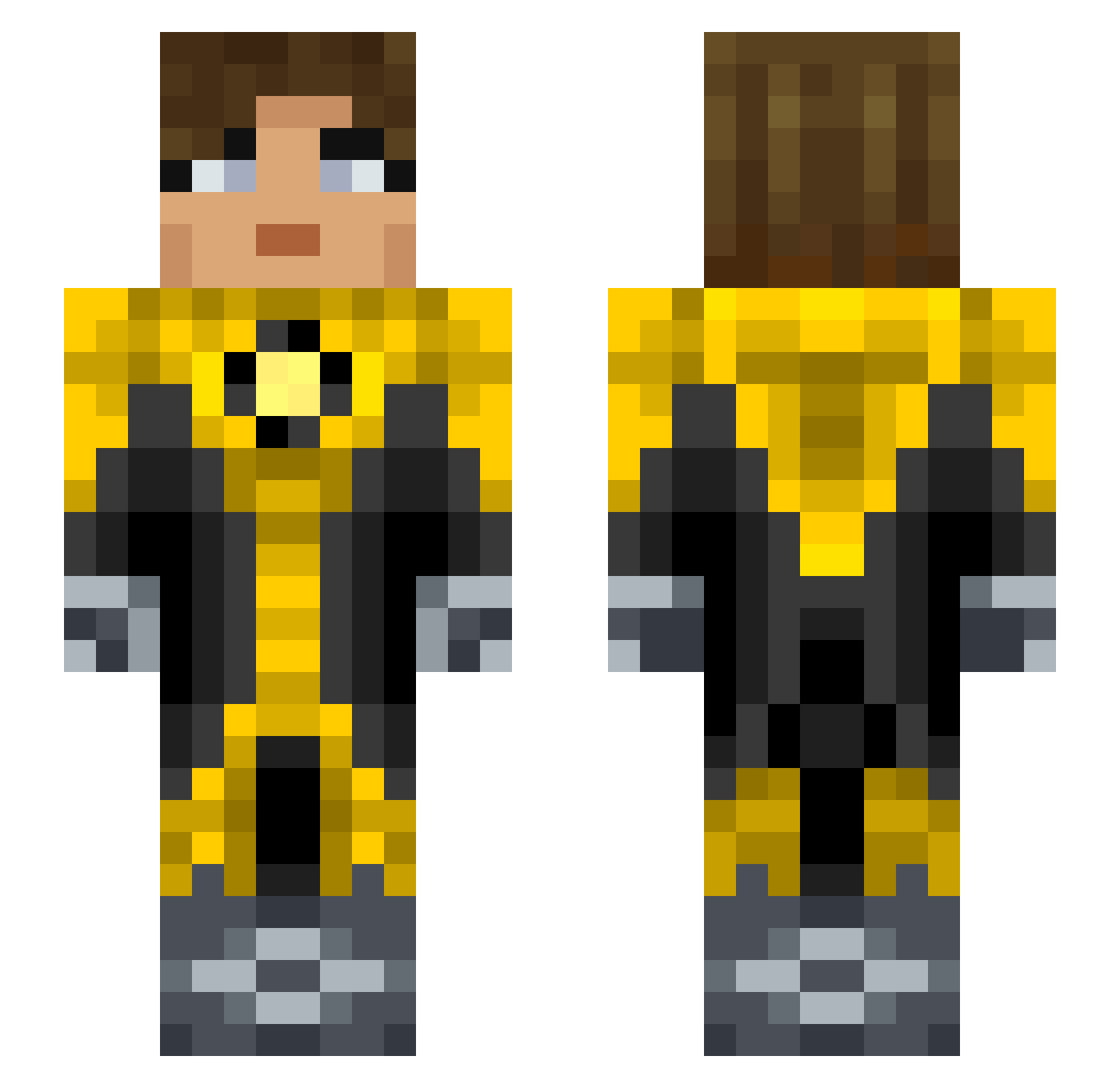 SolidToad Minecraft skin, front and back view