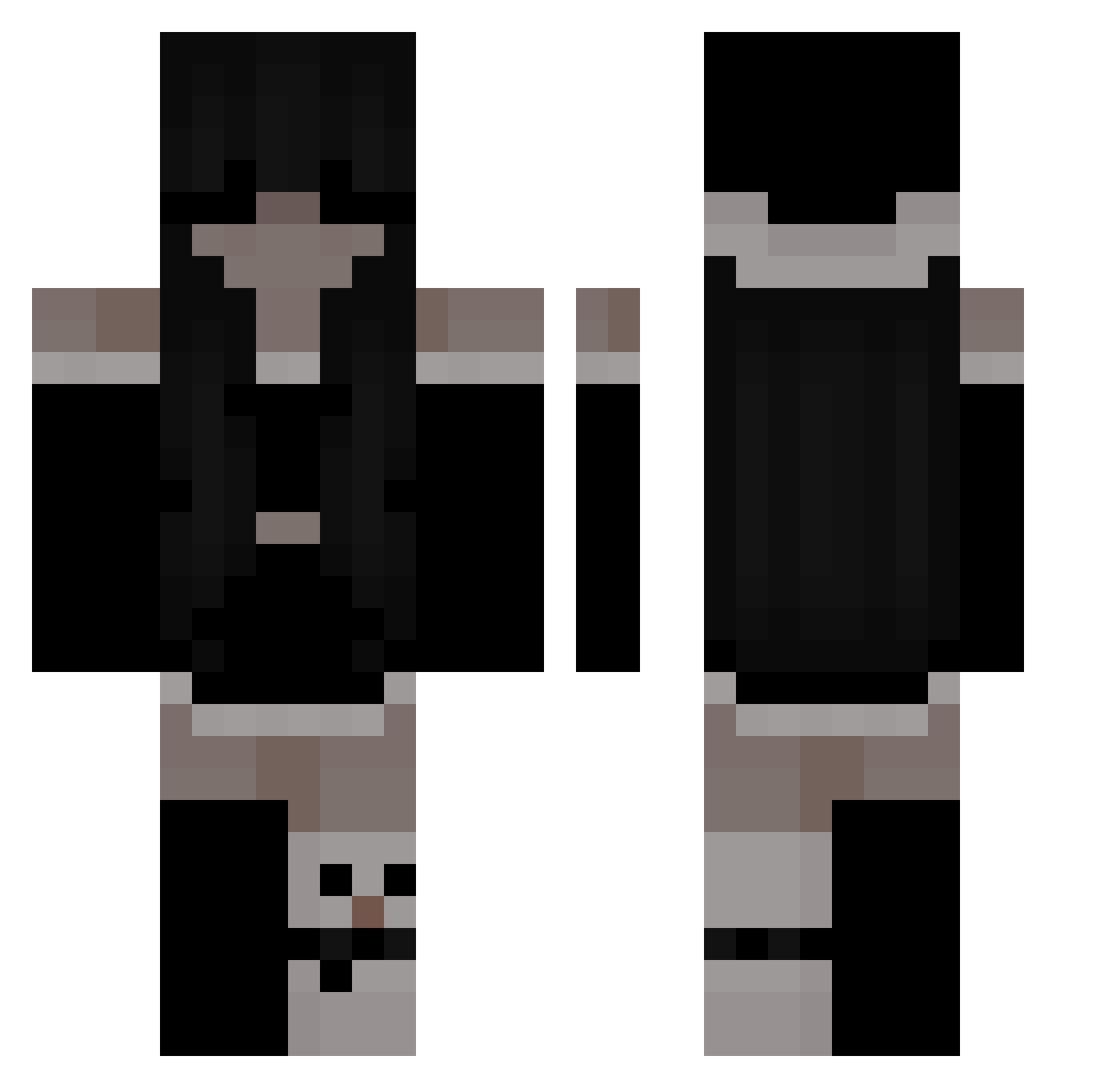 Adamex97 Minecraft skin, front and back view