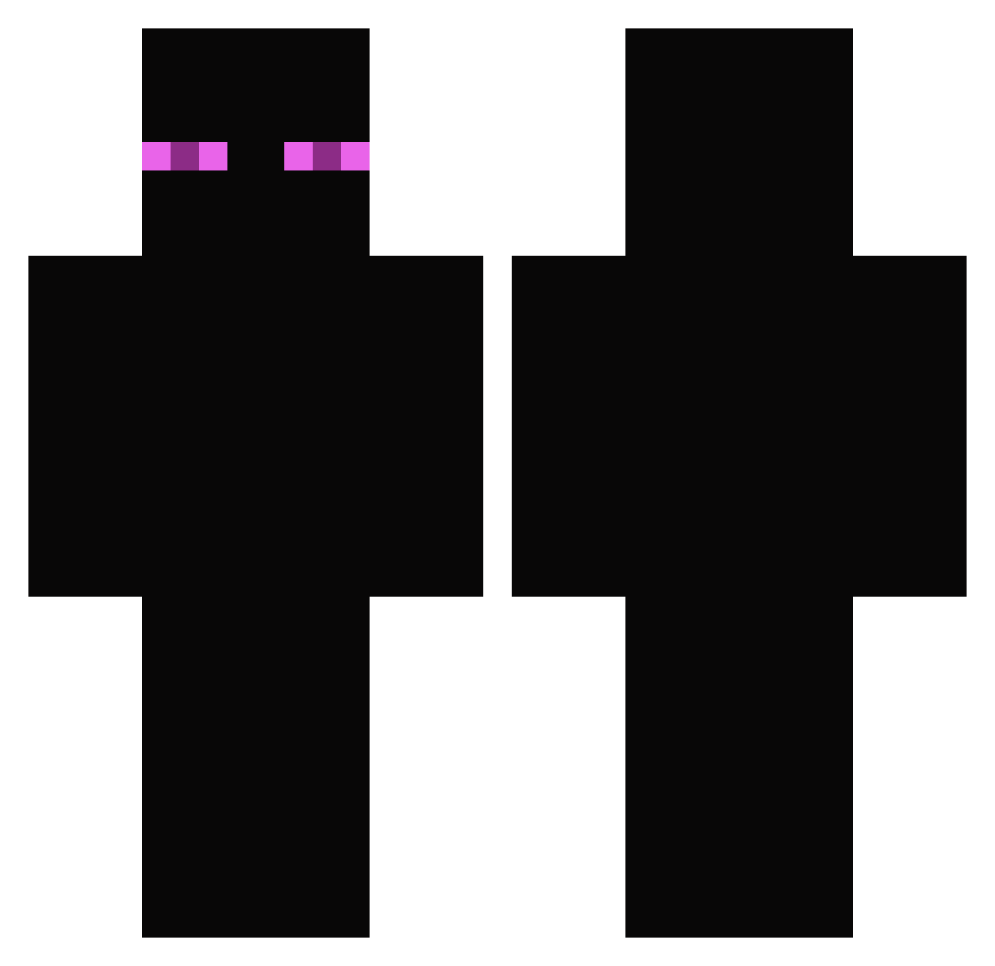sansboss2 Minecraft skin, front and back view