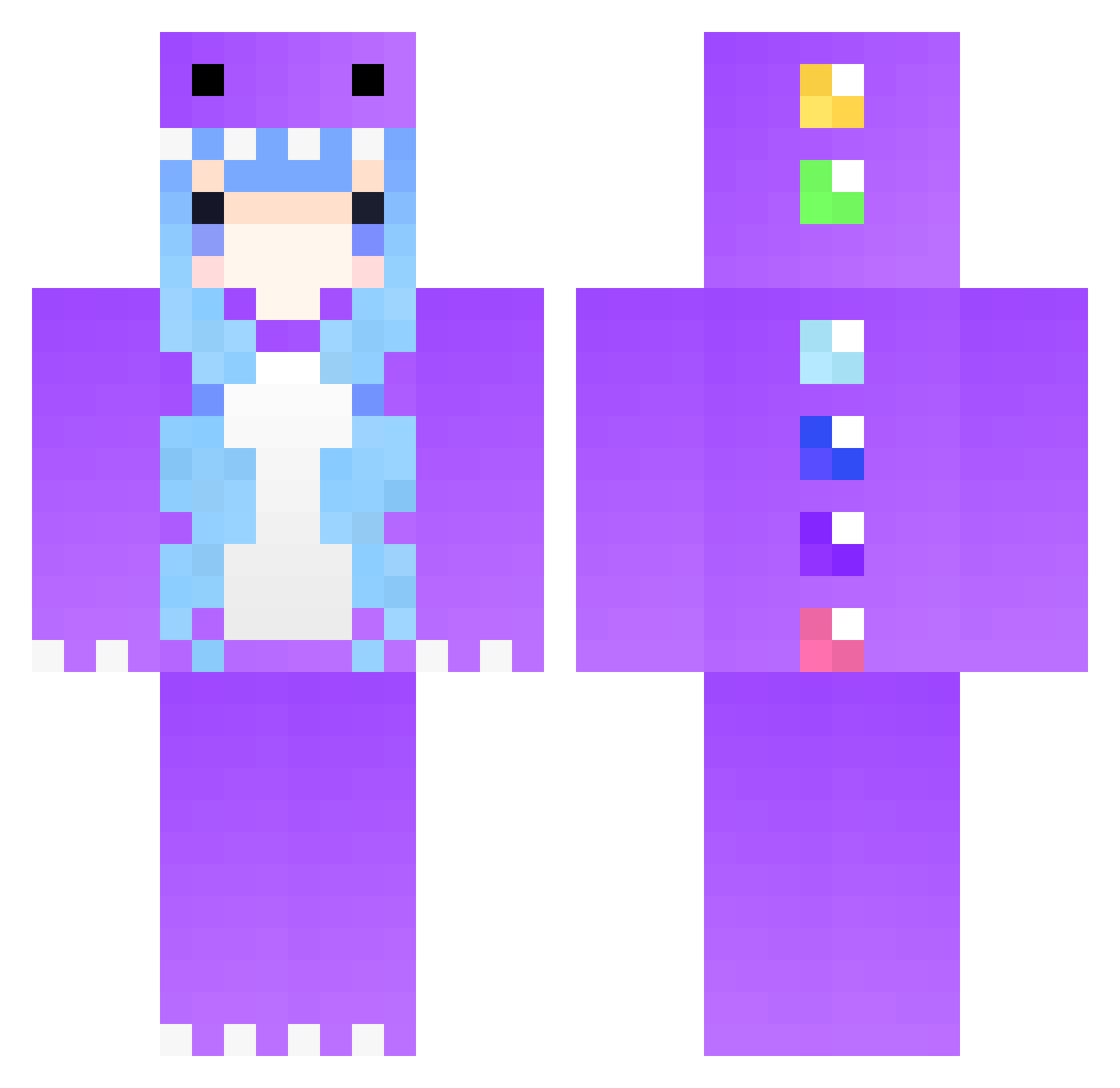 Cheng_12 Minecraft skin, front and back view