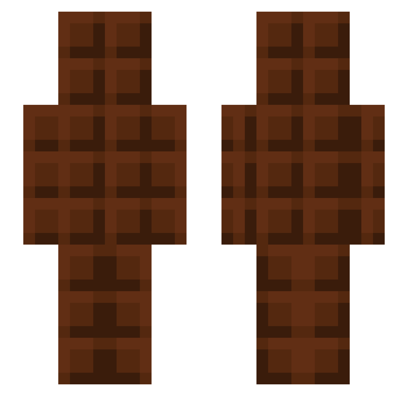 teachoco Minecraft skin, front and back view