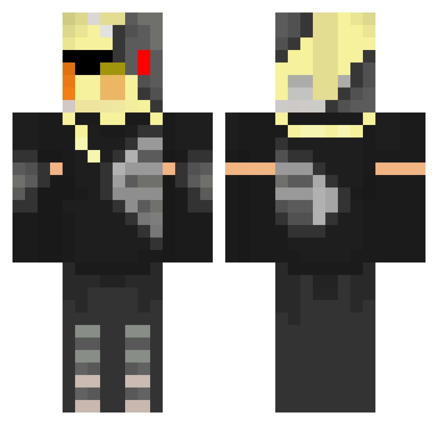 suit_dawg Minecraft skin, front and back view