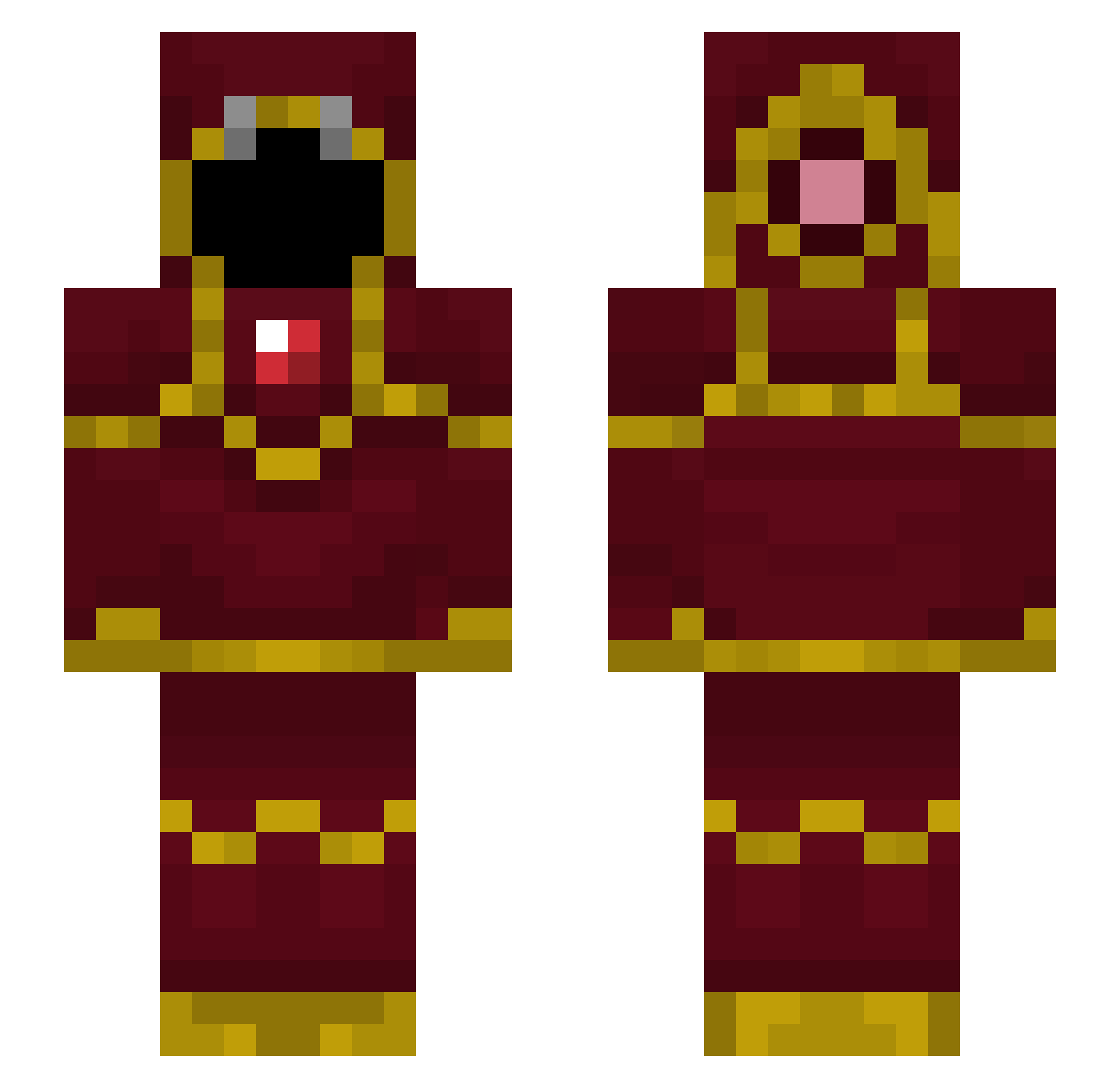 SPANKTONIO Minecraft skin, front and back view