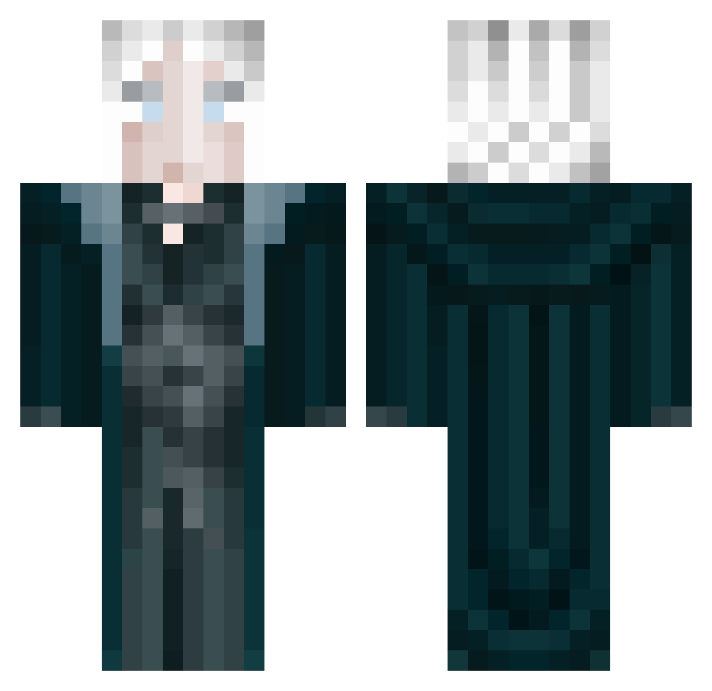 Keening Minecraft skin, front and back view