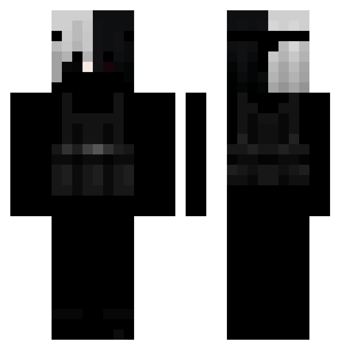 Ju26 Minecraft skin, front and back view