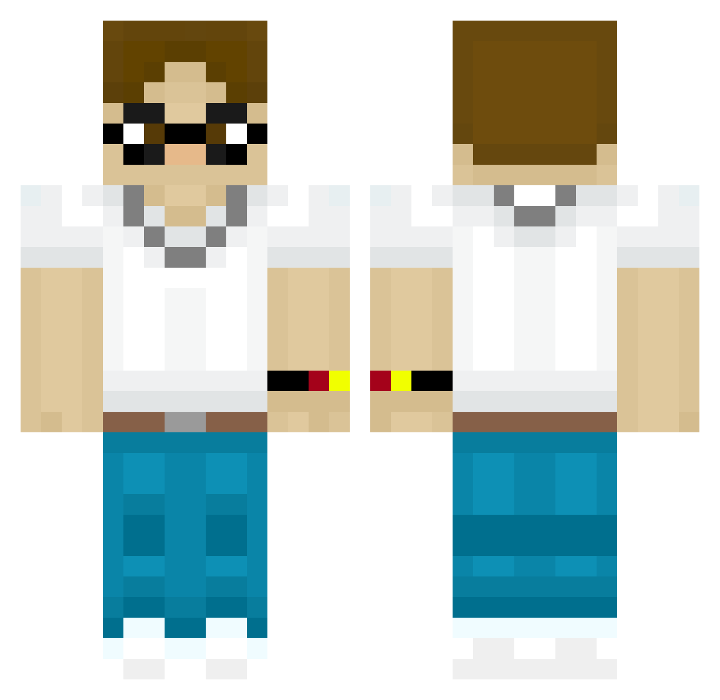 LittleChtiB Minecraft skin, front and back view