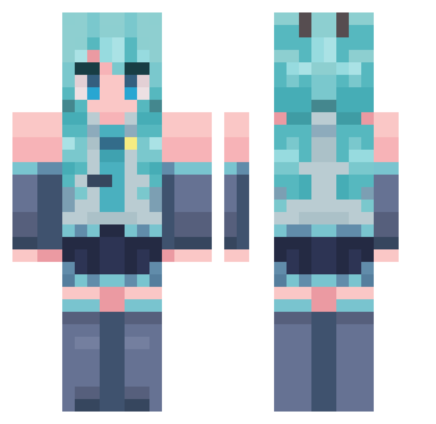 TeemoXDDDDDDD Minecraft skin, front and back view