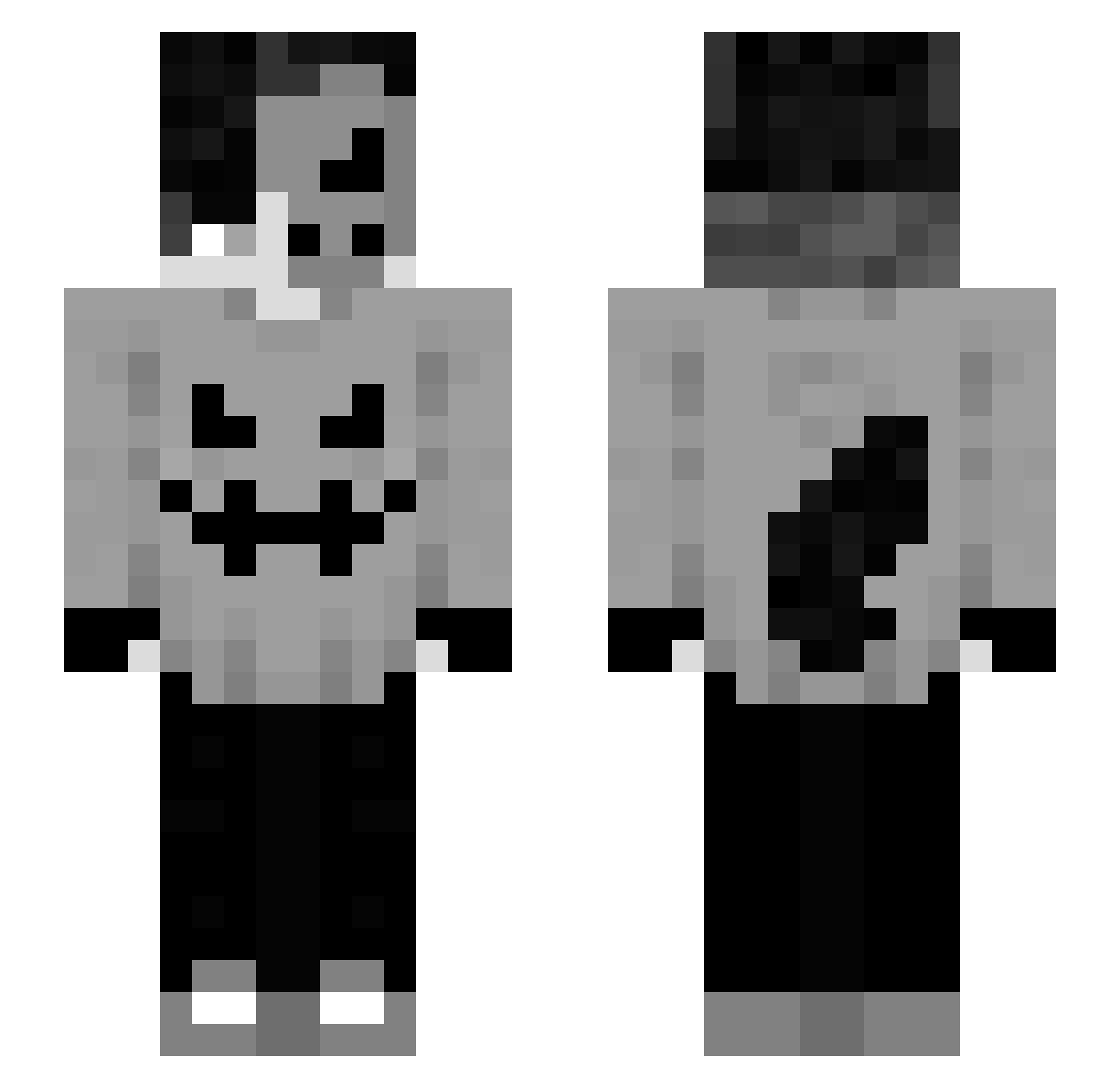DiidyCraft Minecraft skin, front and back view