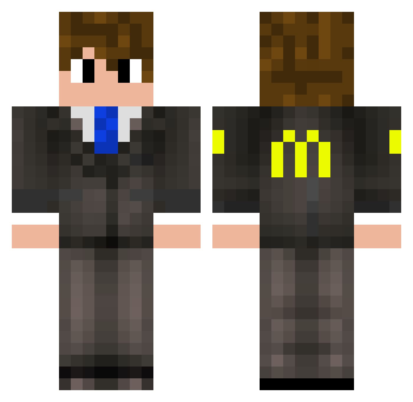 sanderpower03 Minecraft skin, front and back view