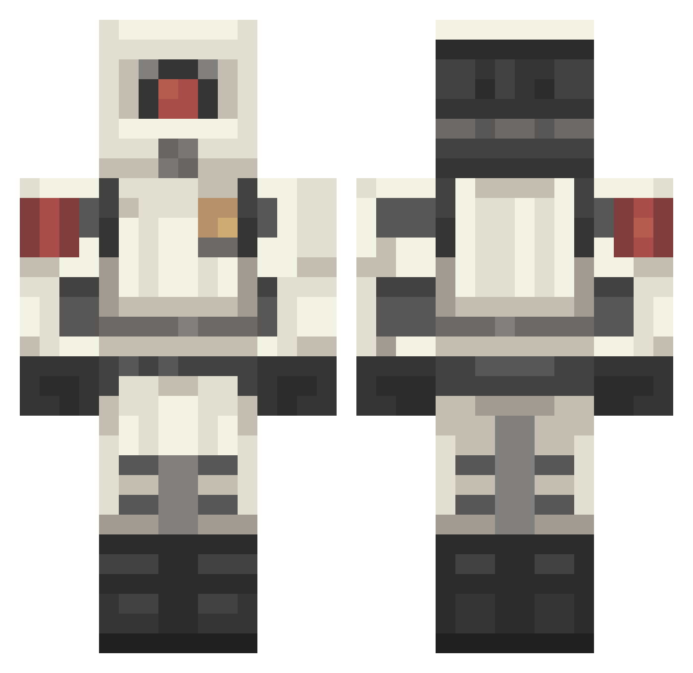 Mr_BadCombine Minecraft skin, front and back view