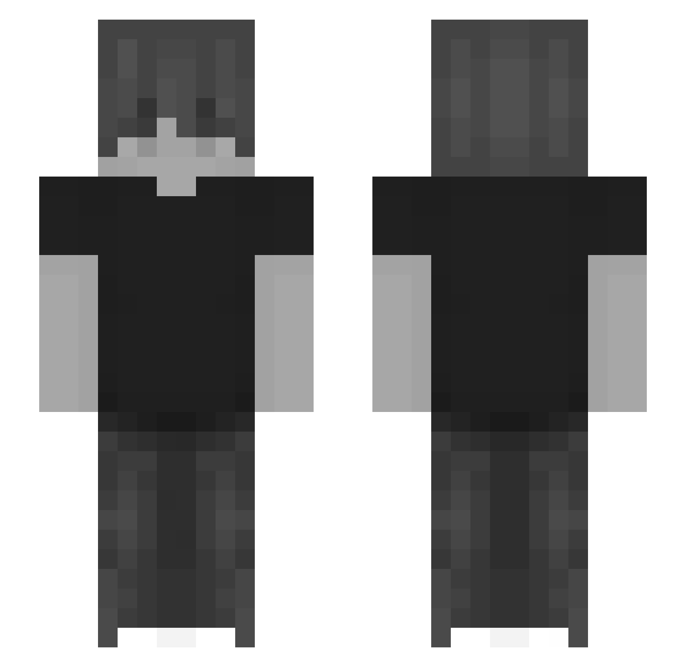 Hector650 Minecraft skin, front and back view