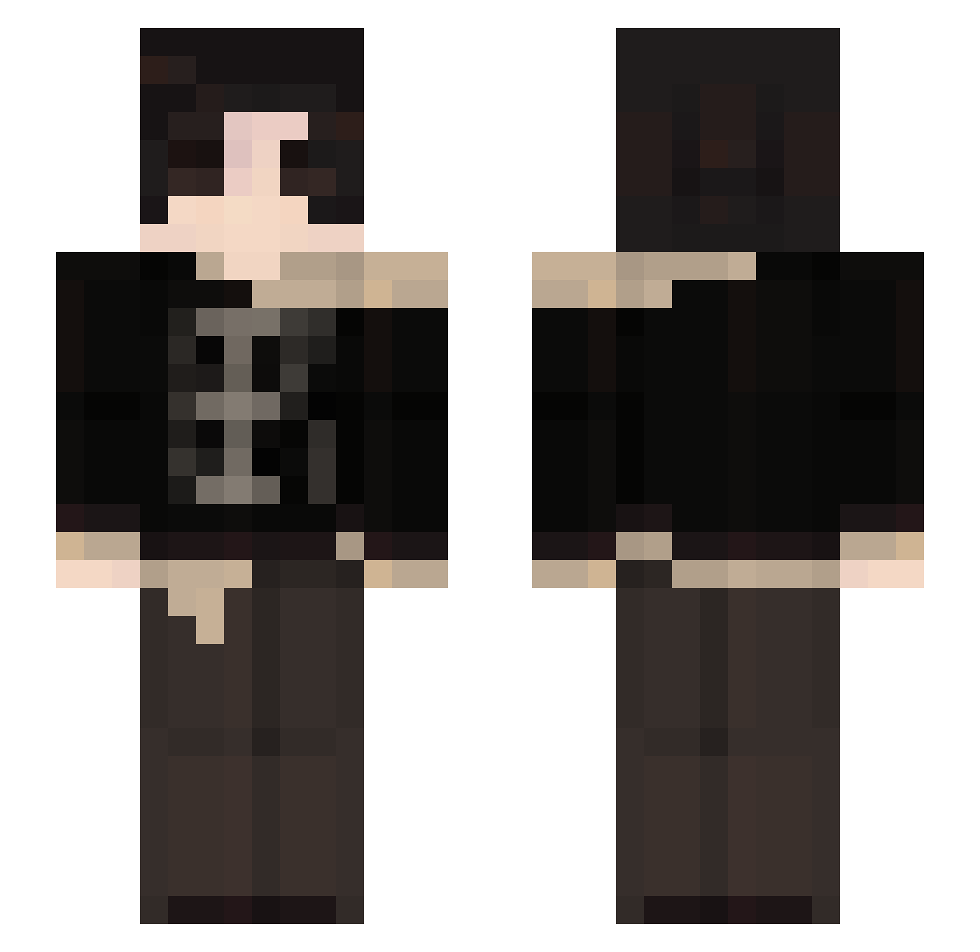 YourAnxietyDemon Minecraft skin, front and back view