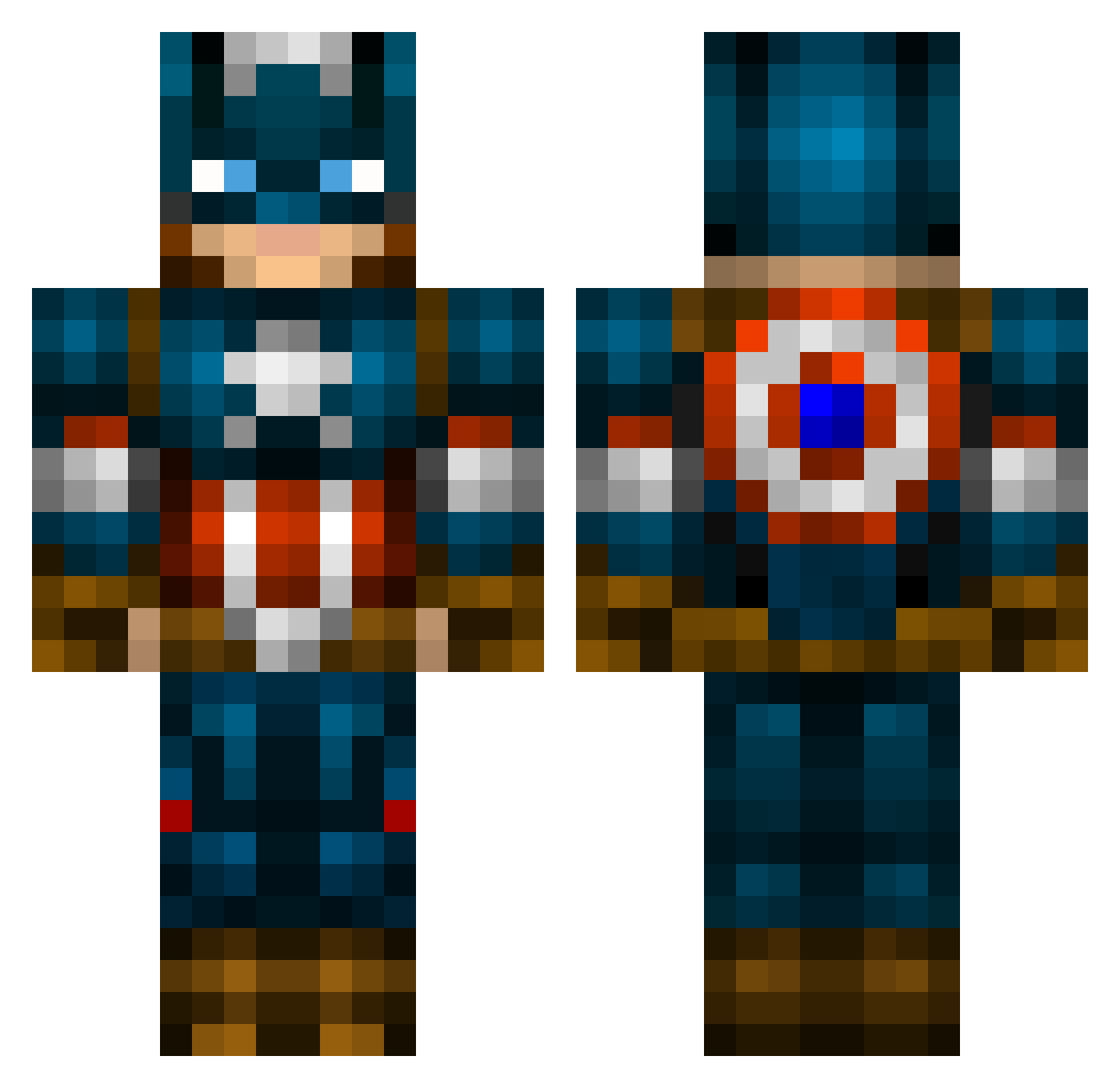 Glorius_Gimly Minecraft skin, front and back view