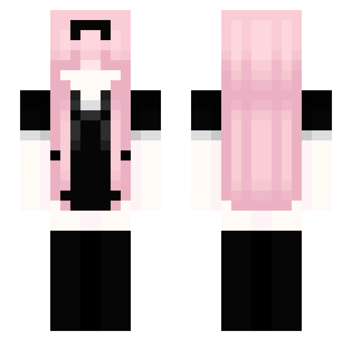 faglvr Minecraft skin, front and back view