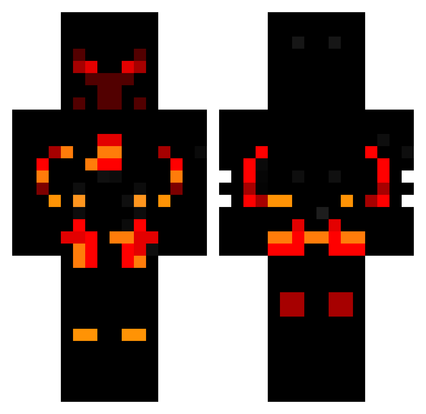 Vip3r56426 Minecraft skin, front and back view