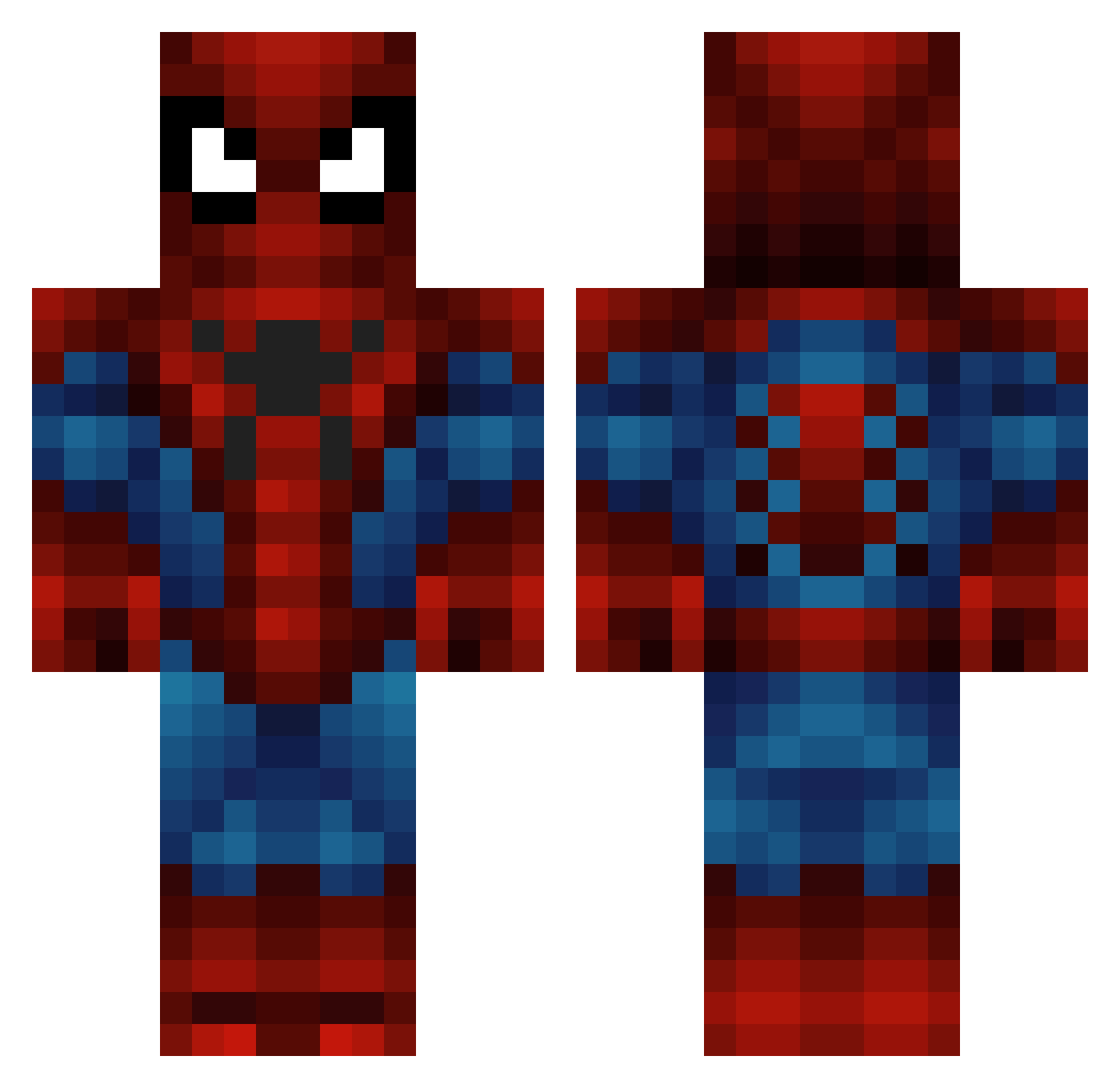 xonaexe Minecraft skin, front and back view
