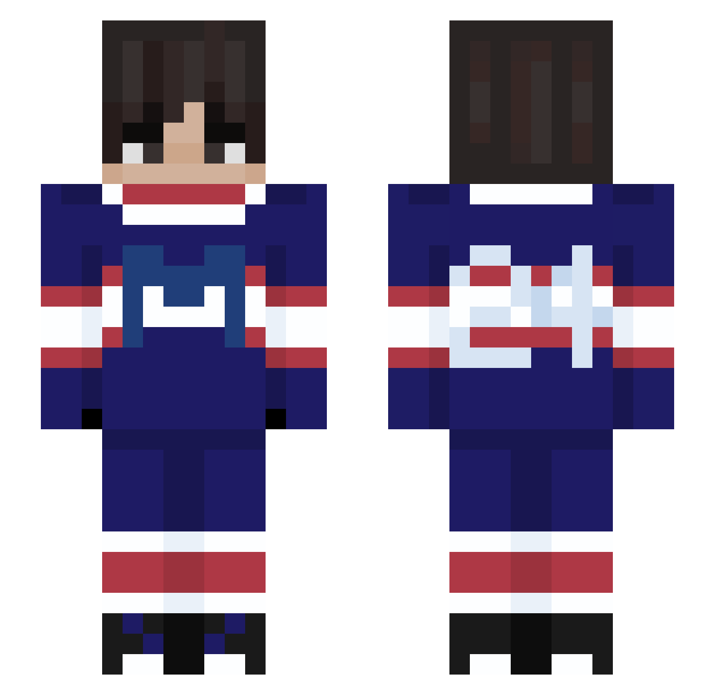 Gavin1204 Minecraft skin, front and back view