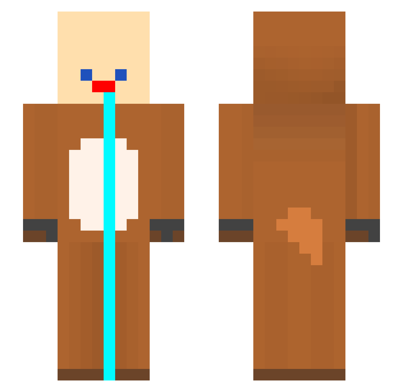 woohyun_songs Minecraft skin, front and back view