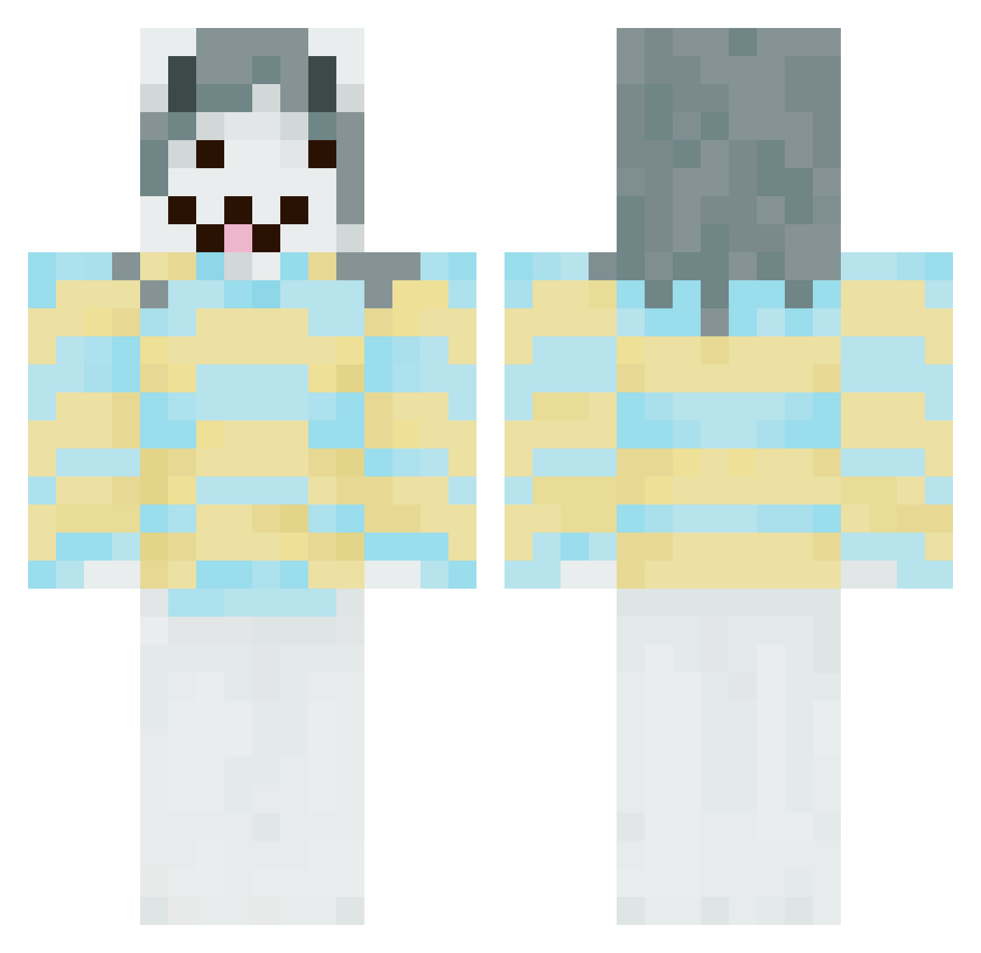 L1ttle_ Minecraft skin, front and back view
