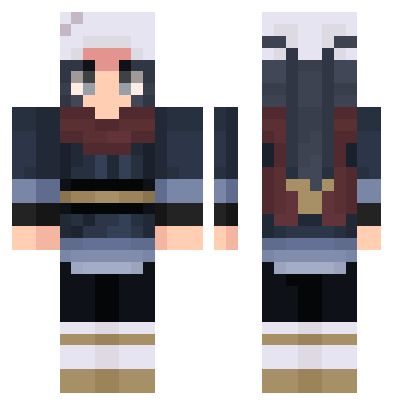 Fairytaillov3r Minecraft skin, front and back view