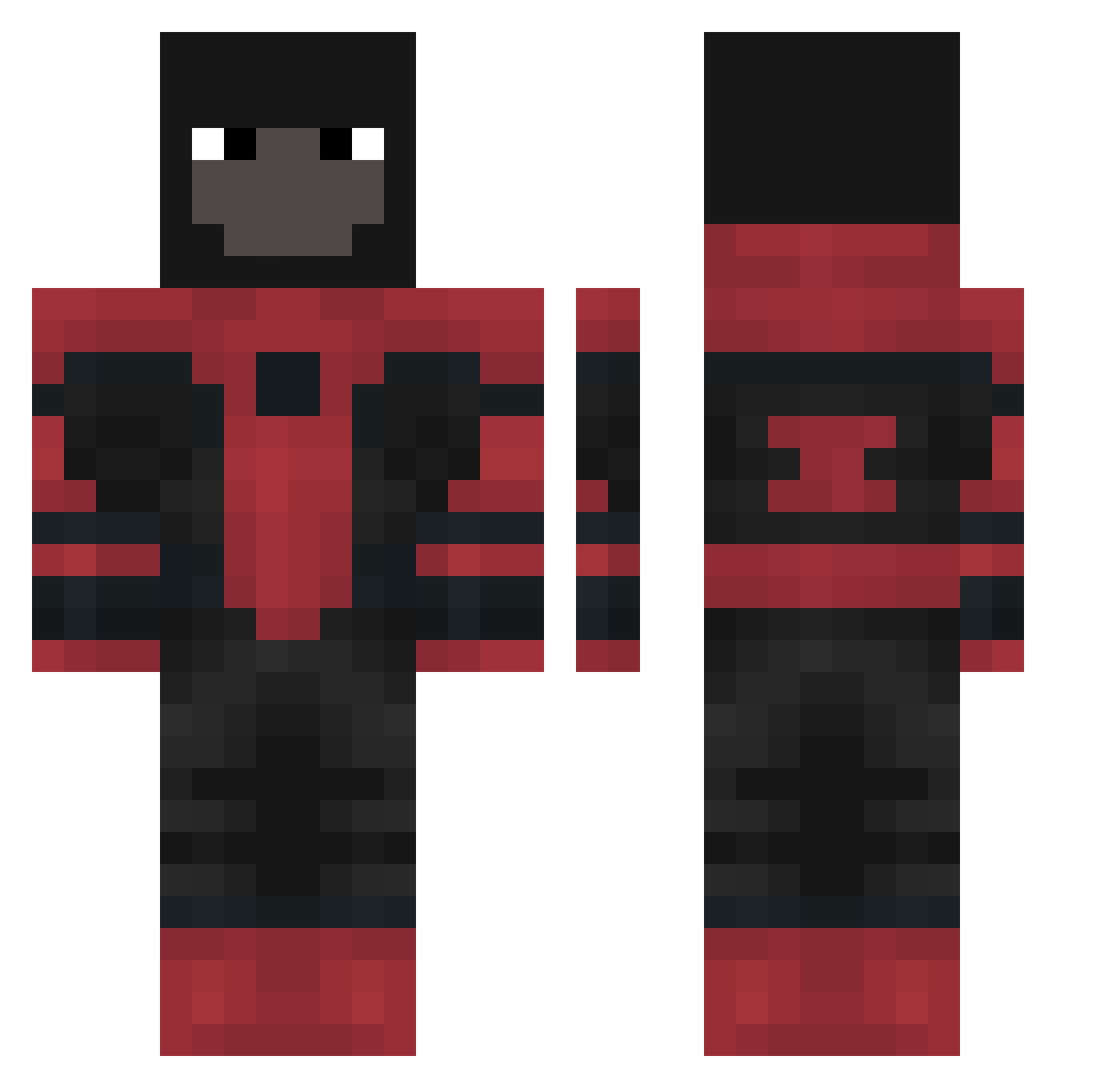 YoungGaddyy Minecraft skin, front and back view