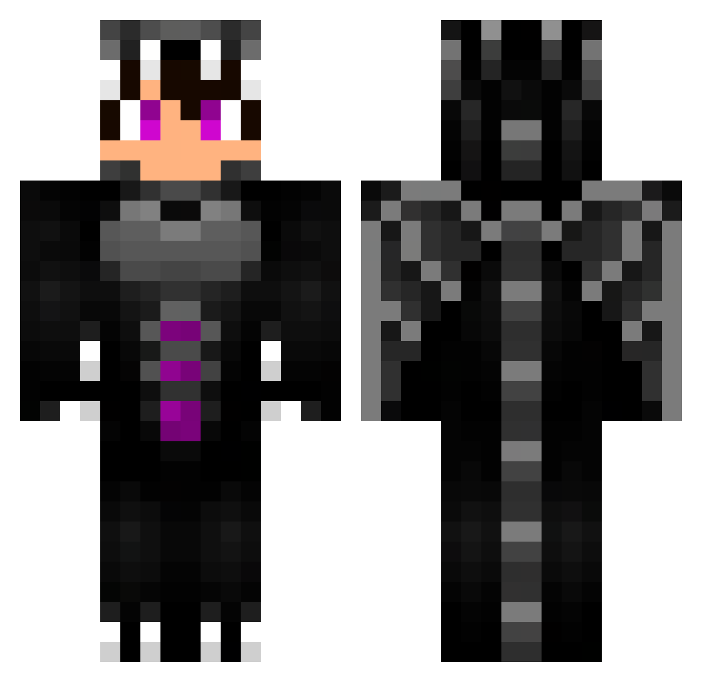 MR_LiteCoin Minecraft skin, front and back view