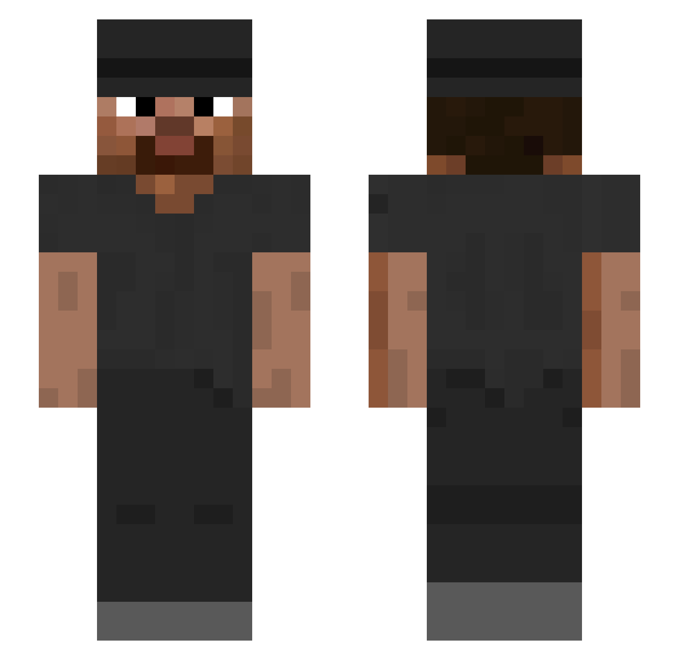 wtorekk Minecraft skin, front and back view