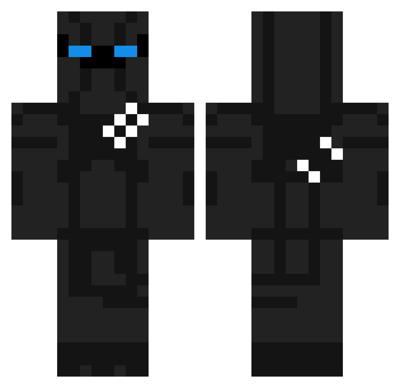 MonkeyBoogerZaZa Minecraft skin, front and back view