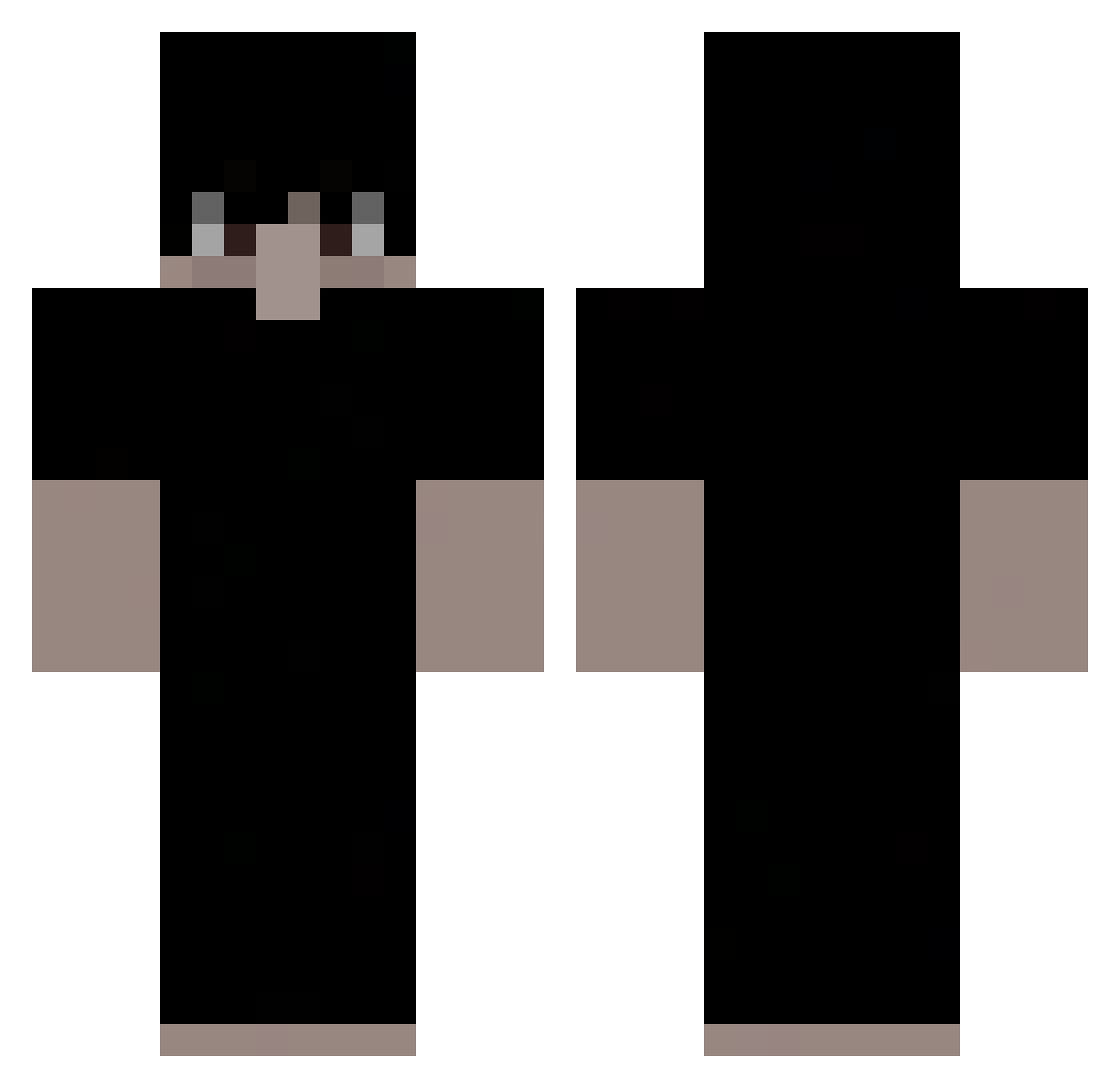 Xytreks Minecraft skin, front and back view