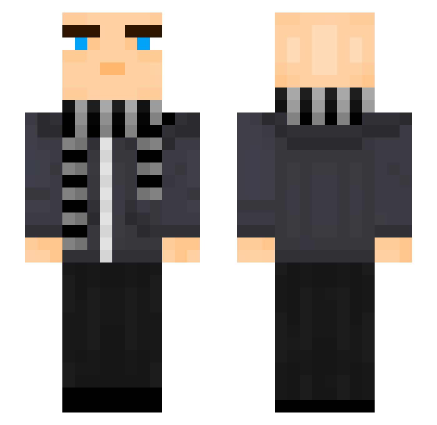 Macosoft09y Minecraft skin, front and back view