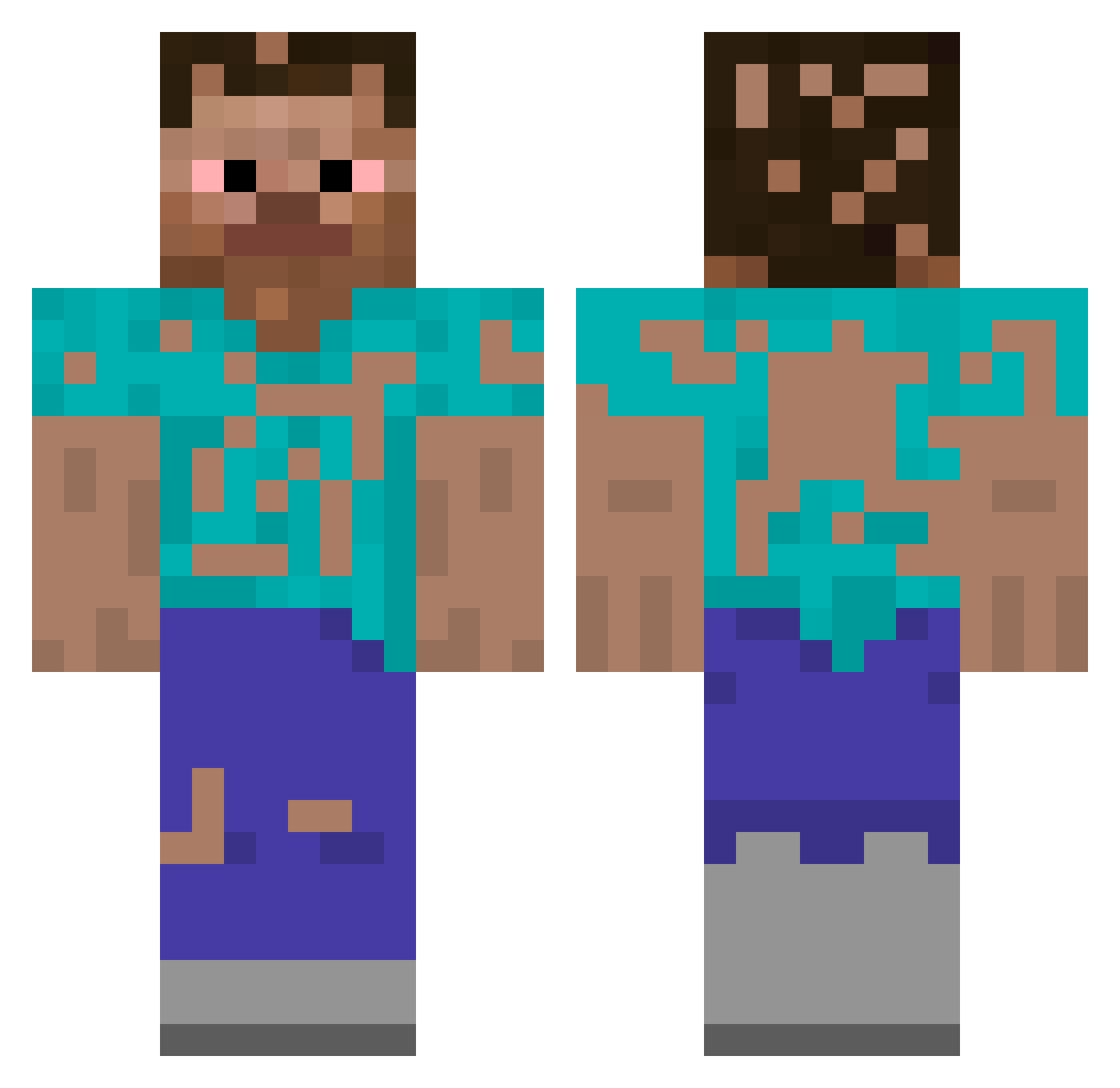 bxncc_ Minecraft skin, front and back view