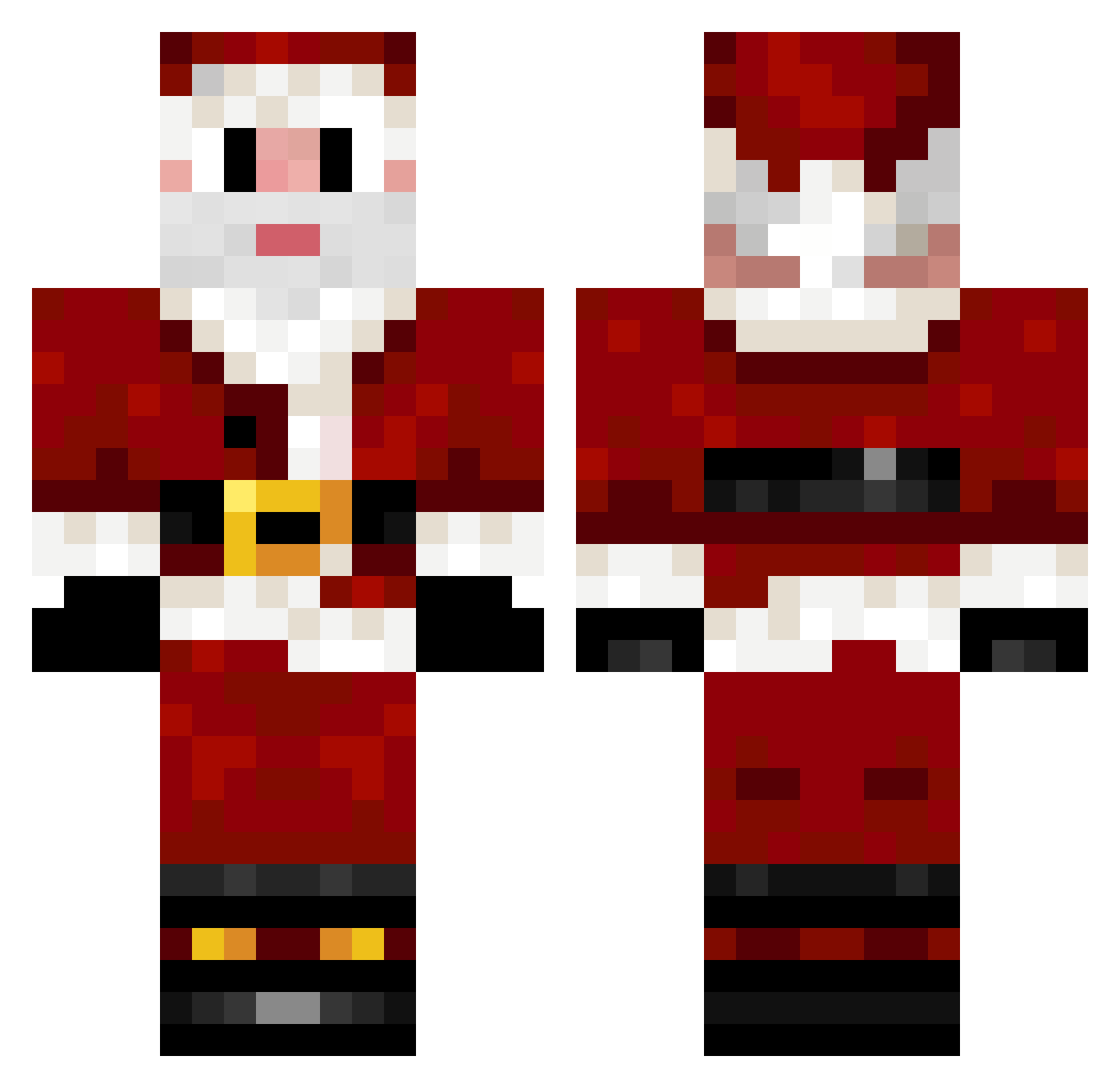 MomoANoel Minecraft skin, front and back view