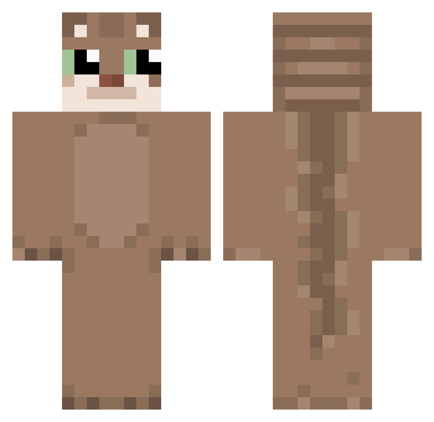 goldeyefox333 Minecraft skin, front and back view