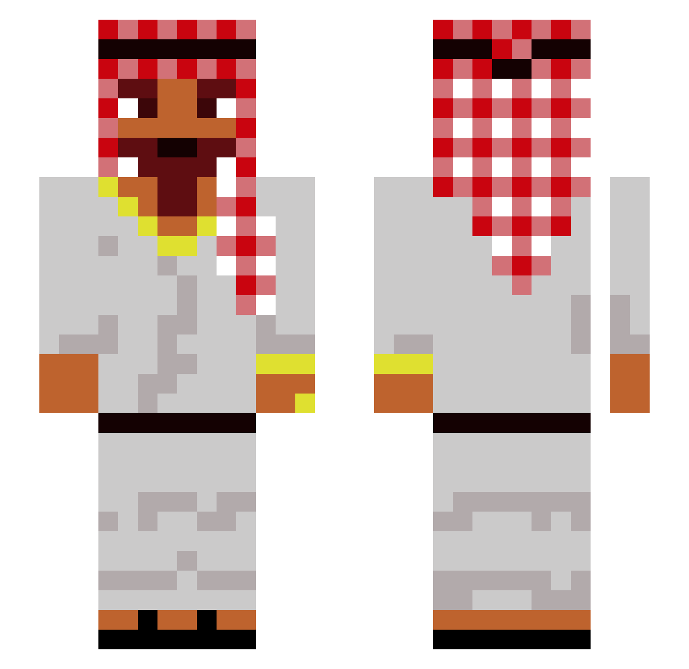 aaronhayford3 Minecraft skin, front and back view