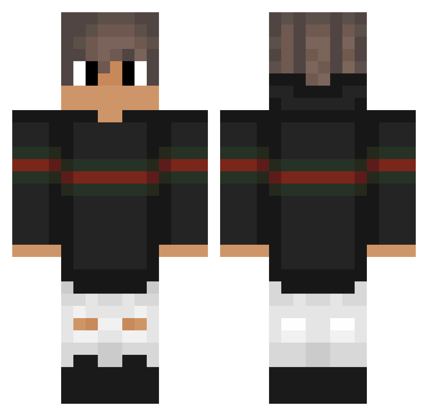 travisty65 Minecraft skin, front and back view