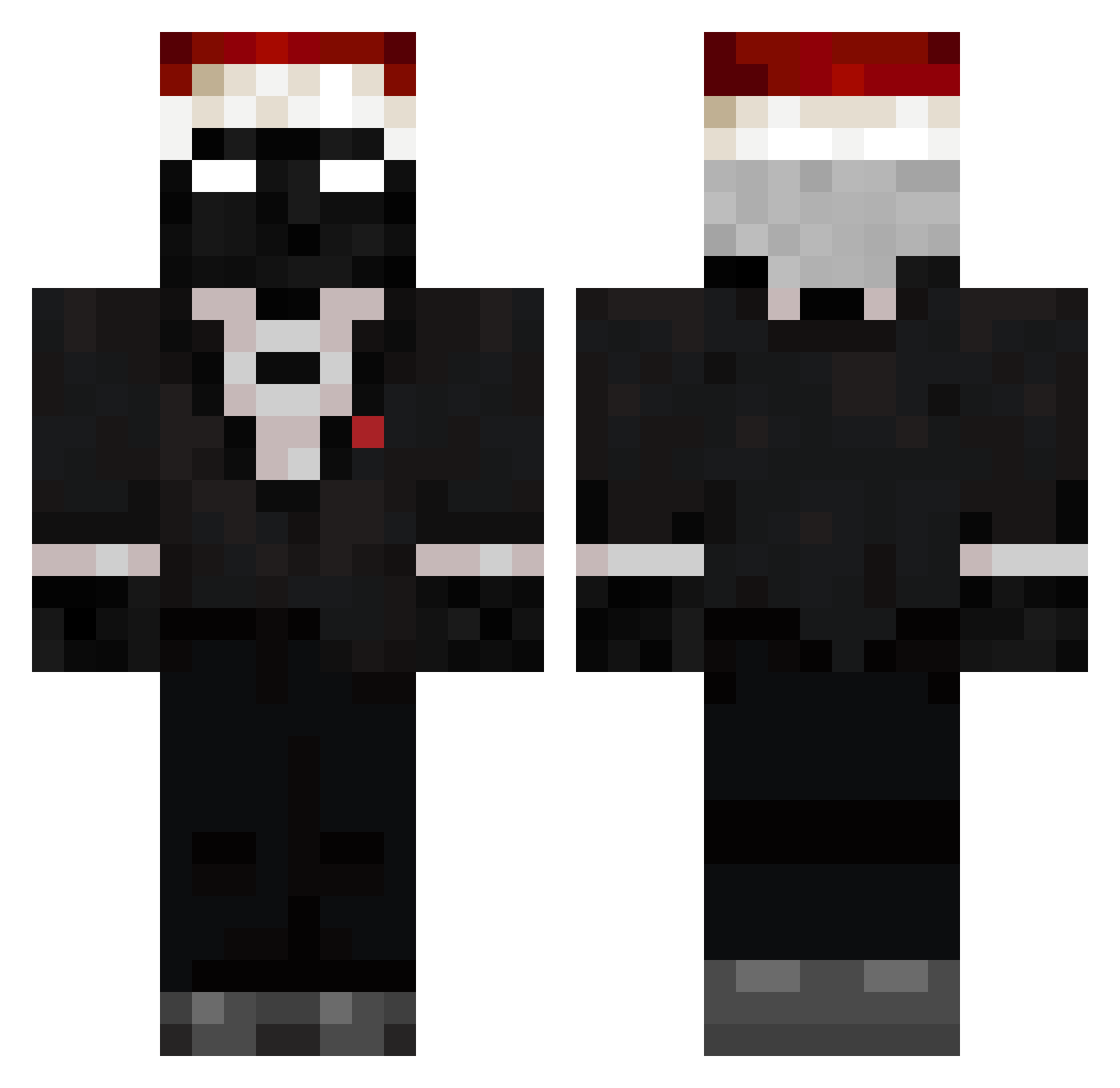 Rileyb8 Minecraft skin, front and back view