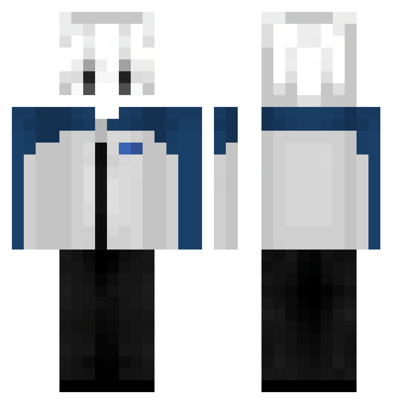 scooba_diver Minecraft skin, front and back view