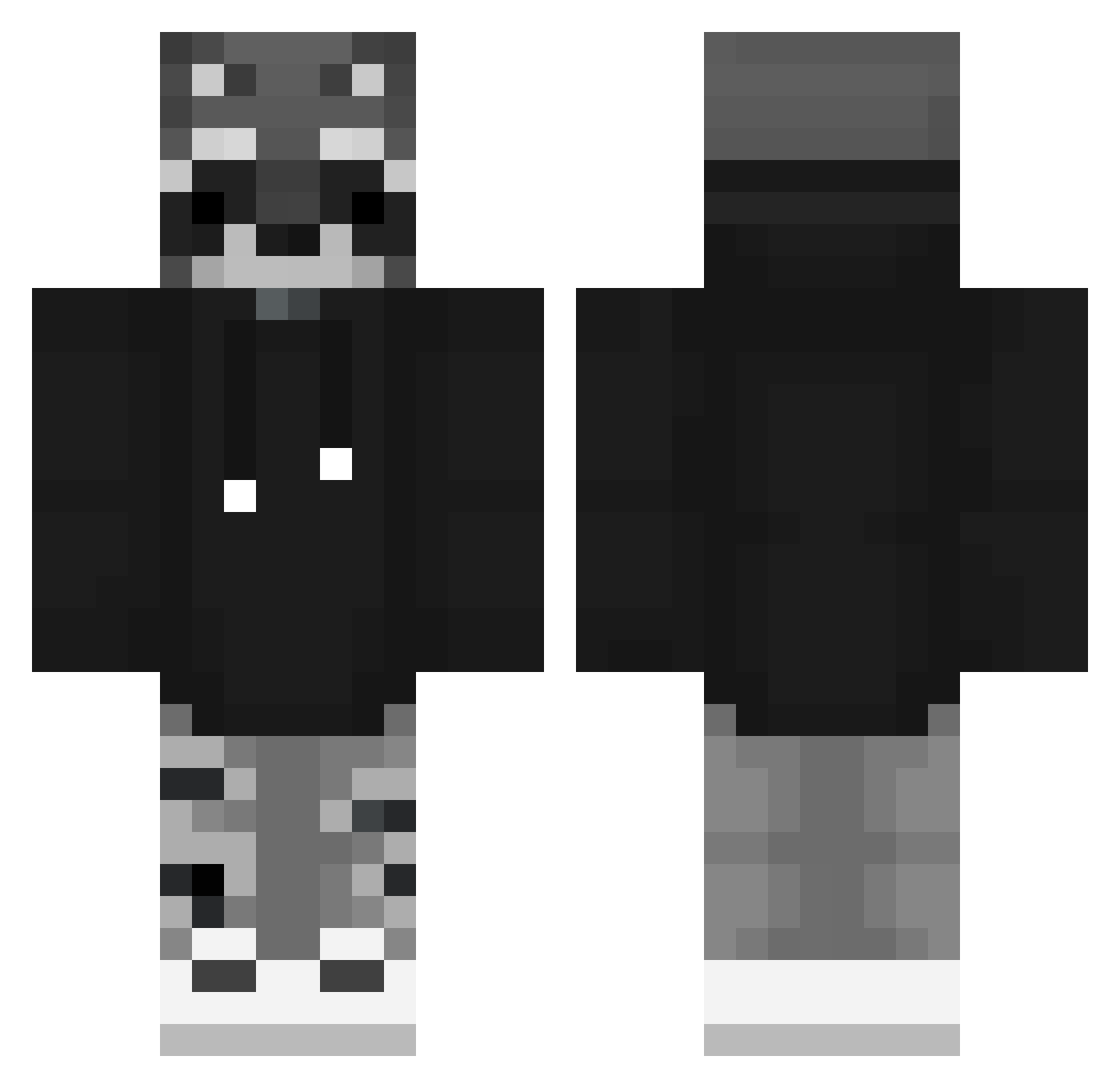 xisay7 Minecraft skin, front and back view