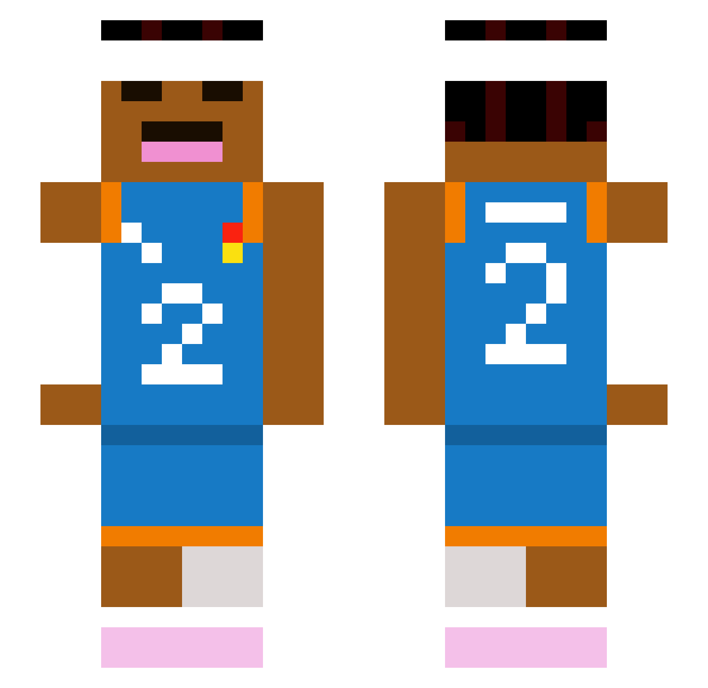 xplinter Minecraft skin, front and back view
