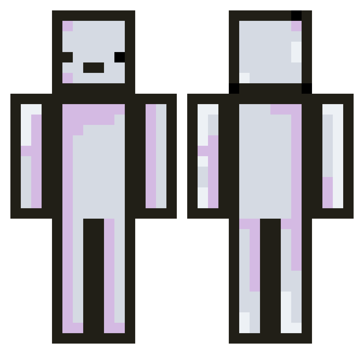 _VoRrtex_ Minecraft skin, front and back view