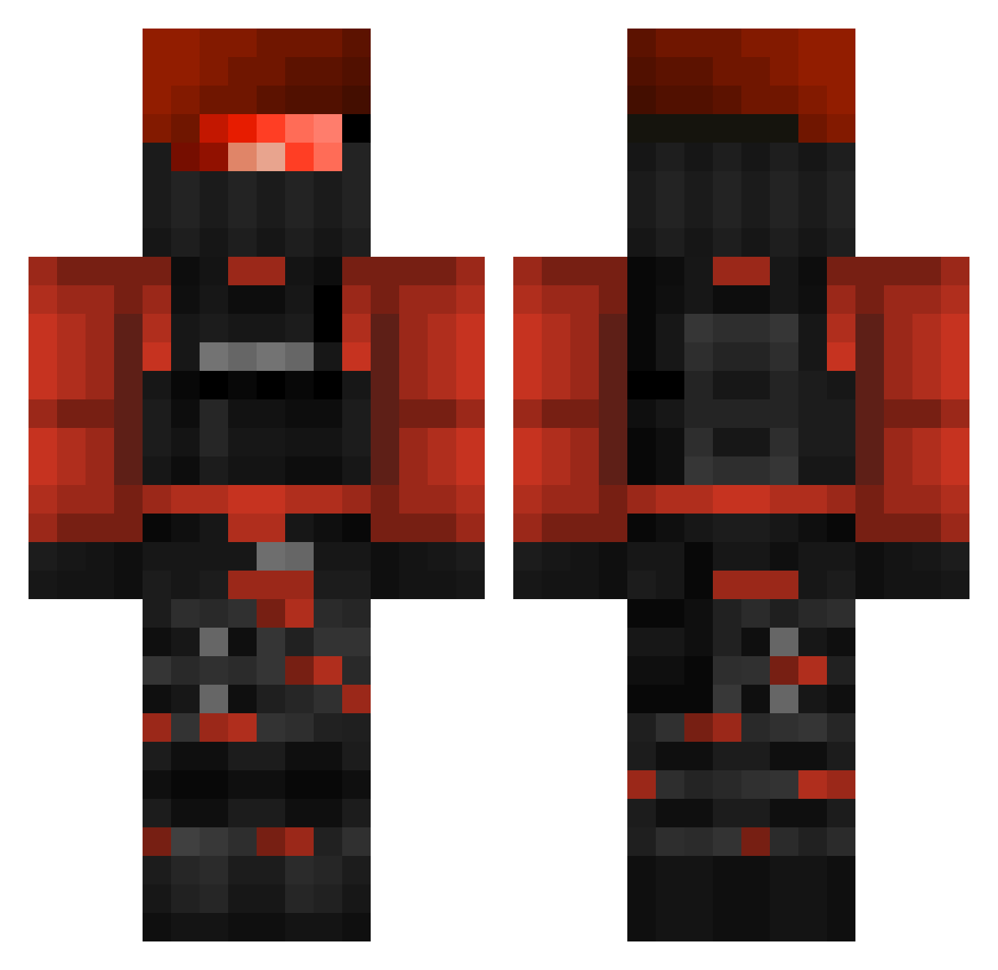 TaintedEon Minecraft skin, front and back view